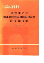 出国参观考察报告 钢铁生产中预还原料的应用国际讨论会论文译文集