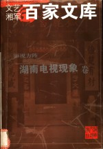 文艺湘军百家文库 影视方阵 湖南电视现象卷