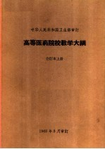 高等医药院校教学大纲 合订本 上
