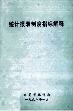 统计报表制度指标解释